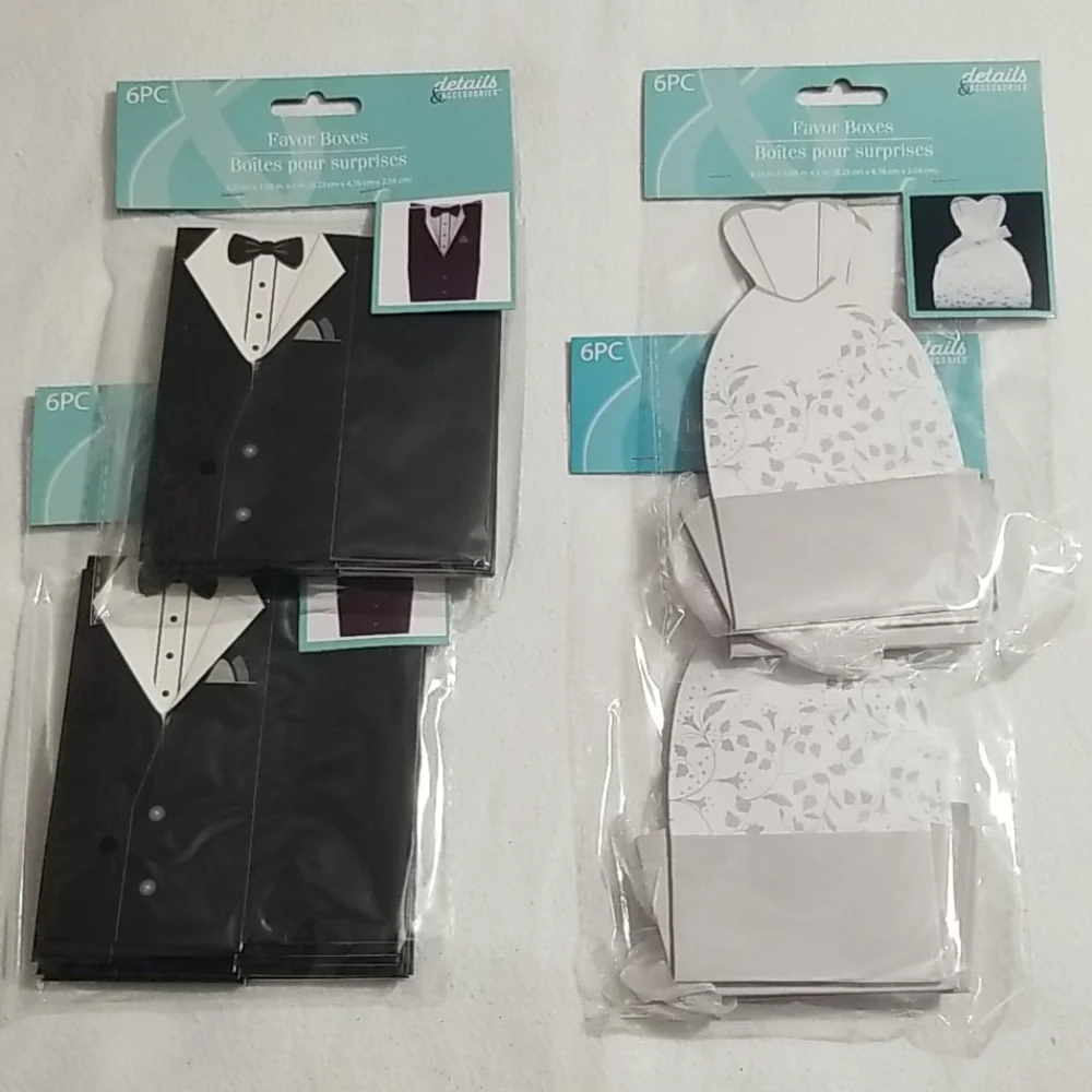 👰🤵 NEW Bride & Groom Wedding Favor Boxes